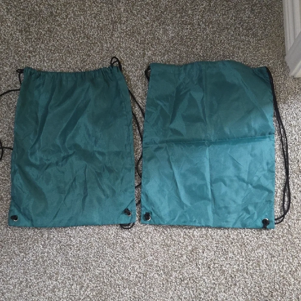 Set of 2 ~ Dallas Stars Green Drawstring Backpack